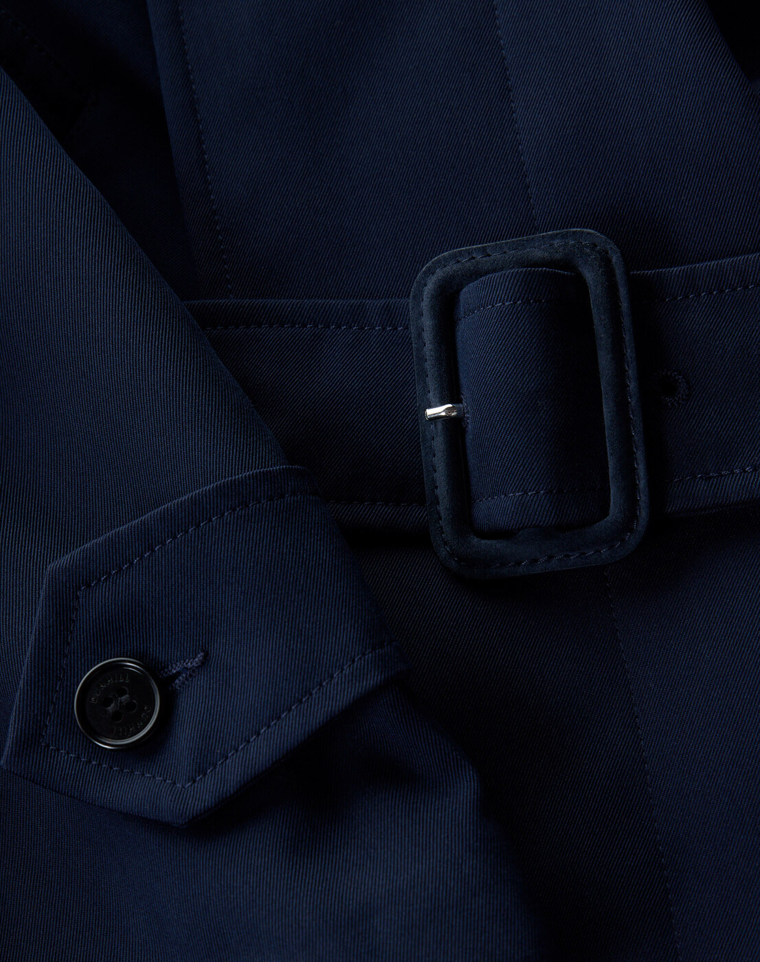 Cotton Chambray Long Sleeve Point Collar Shirt, view 6