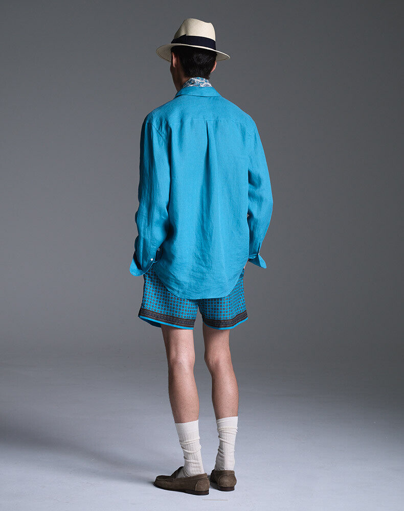 Sea Island Cotton Tattersall Button Down Shirt, view 3