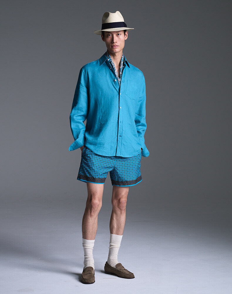 14GG Sea Island Cotton Seed Stitch Crew Neck Jumper
