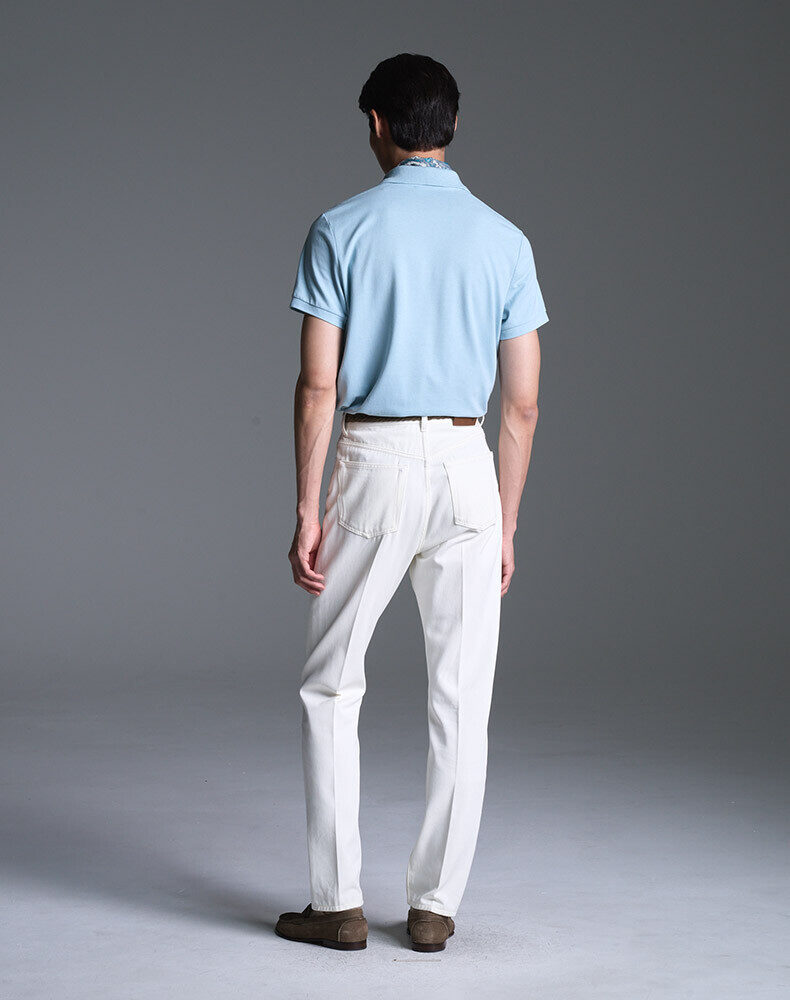 Athluxury Wool Short Sleeve Polo, view 3