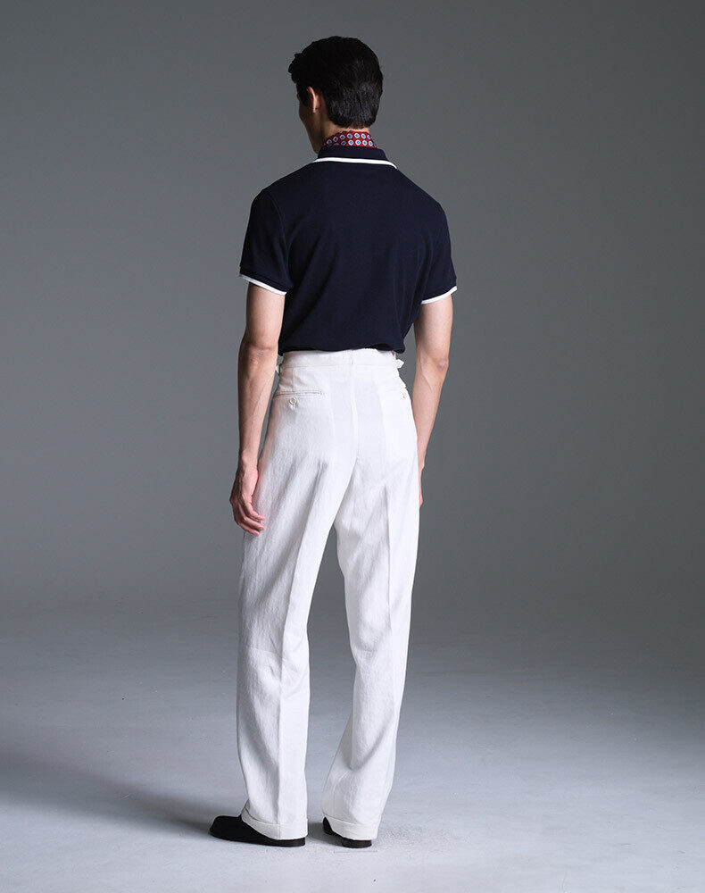Athluxury Wool Short Sleeve Polo, view 3