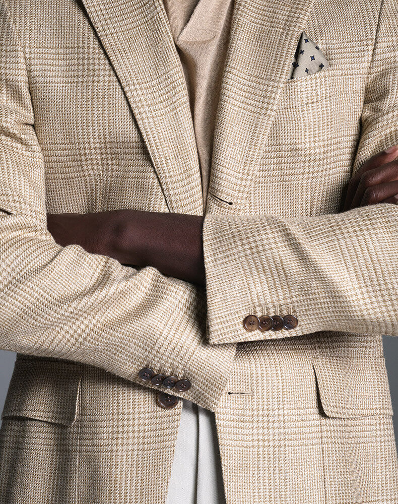 Cashmere Glen Check Cavendish Single Breasted Jacket, view 4