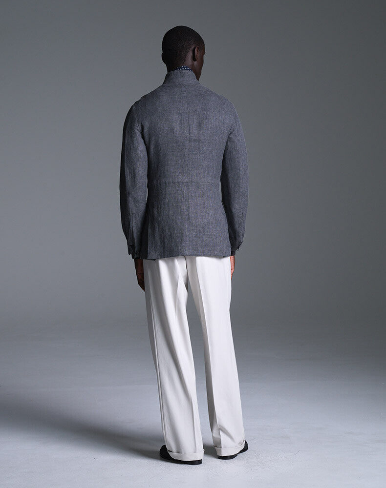 Wool Houndstooth Cavendish Single Breasted Sports Coat, view 3