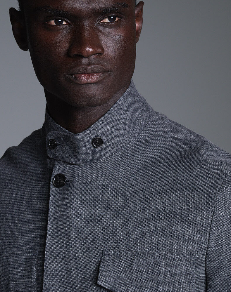 Wool Houndstooth Cavendish Single Breasted Sports Coat, view 4