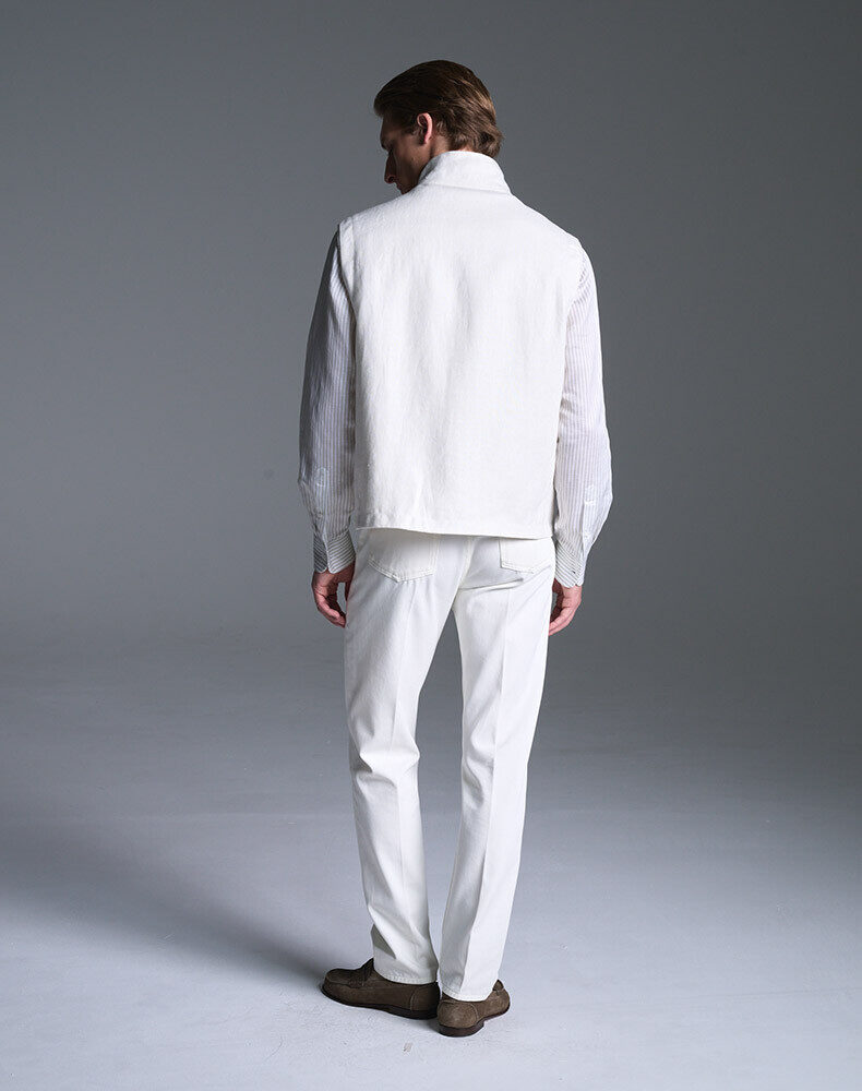 Athluxury Wool Cashmere Flannel Bomber Jacket, view 3