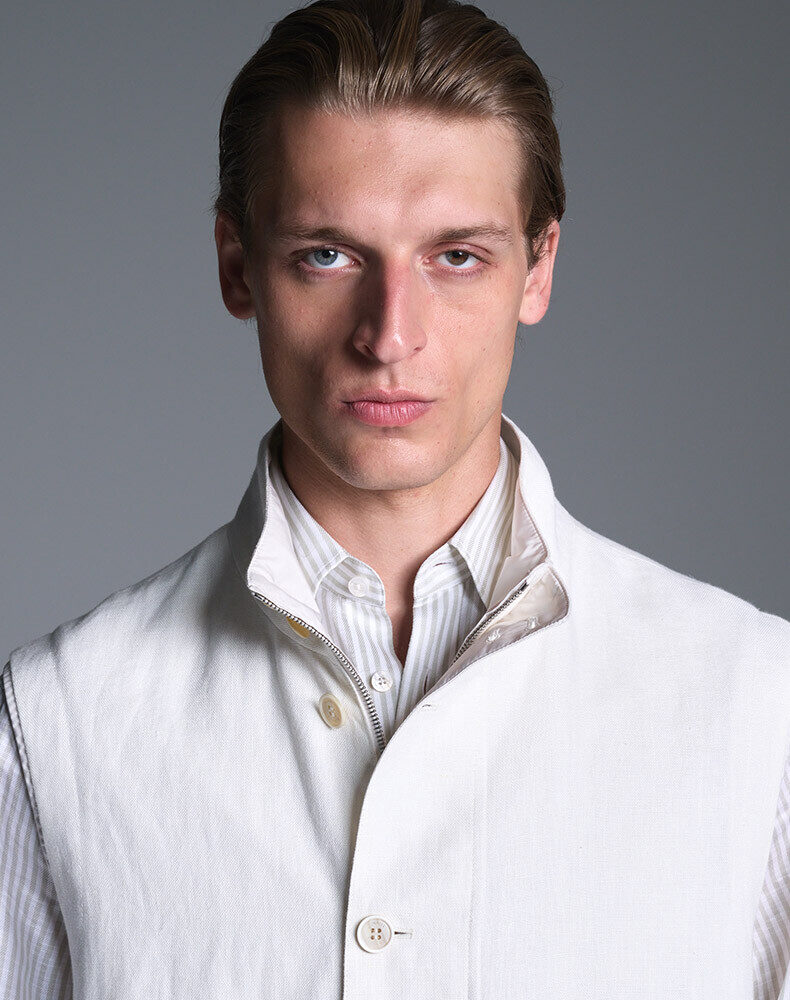 Athluxury Wool Cashmere Flannel Bomber Jacket, view 4