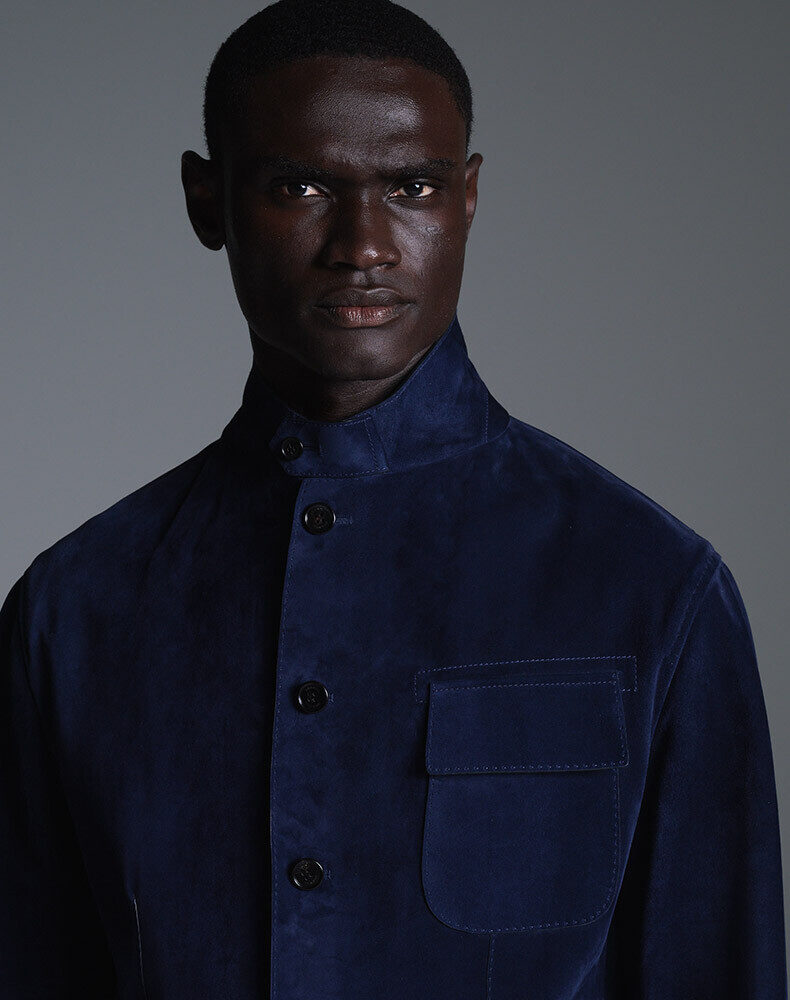 Suede Point Collar Blouson, view 4