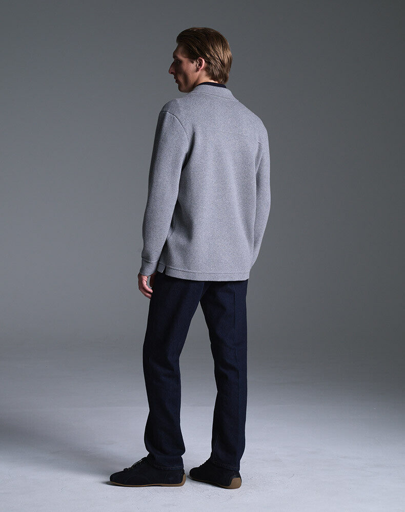 14GG Sea Island Cotton Seed Stitch Crew Neck Jumper, view 3