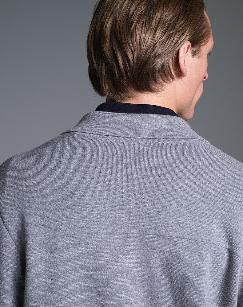 14GG Sea Island Cotton Seed Stitch Crew Neck Jumper, view 4