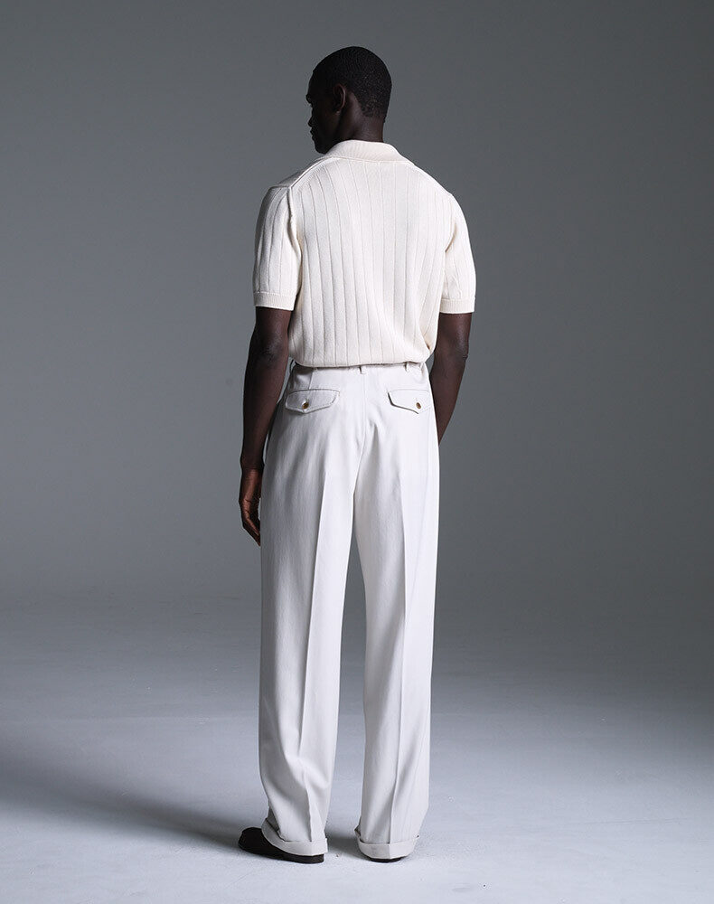 Cotton Silk Short Sleeve Polo, view 3