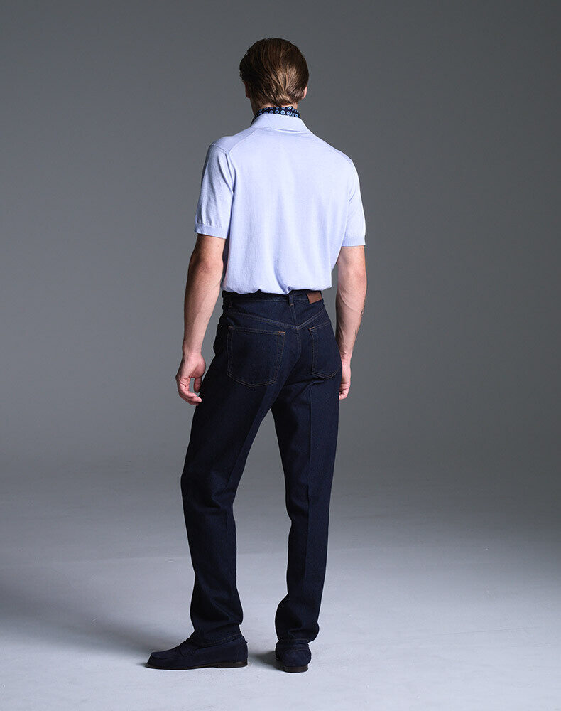 Linen Drill 5 Pocket Trousers, view 3