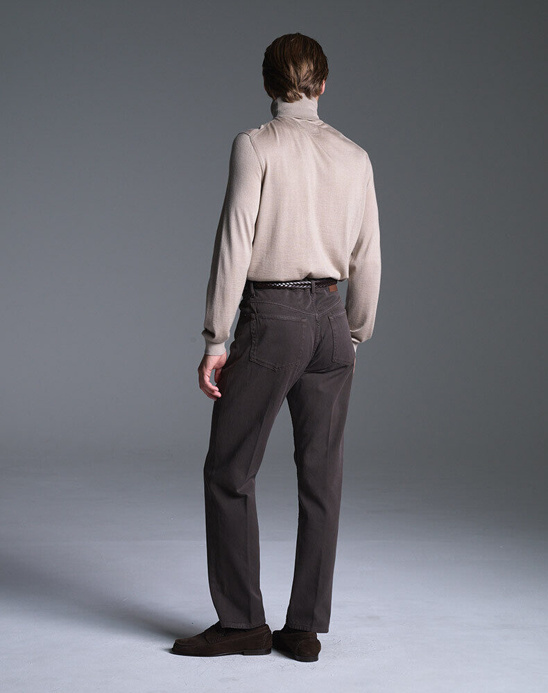 Cotton Gabardine Tailored Chinos, view 3