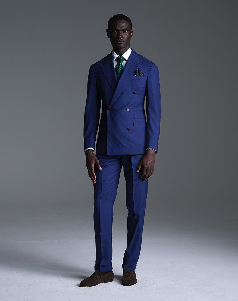 Cotton Tattersall Check Long Sleeve Half Spread Collar Shirt