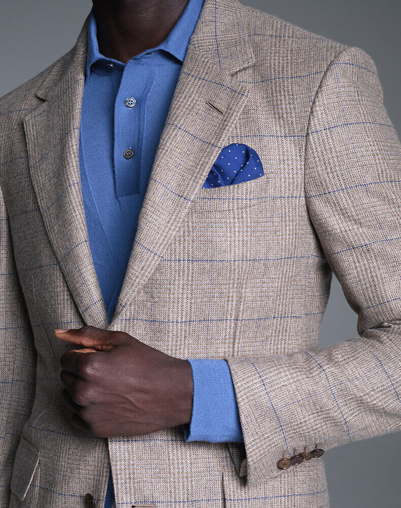 Linen Stripe Cavendish Single Breasted Jacket, view 4