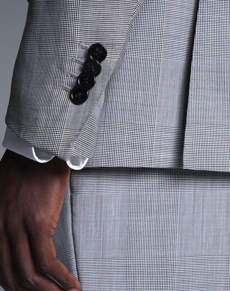 Merino Wool Chalkstripe Single Breasted Waistcoat, view 4