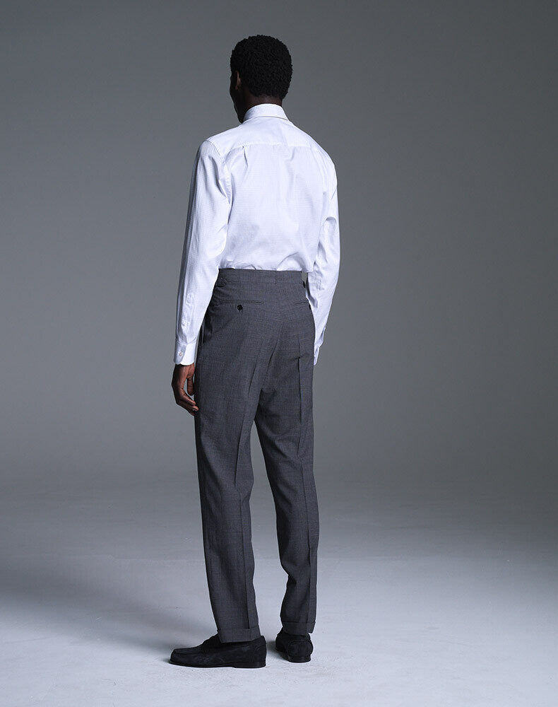 Linen Blend Check Cavendish Double Breasted Jacket