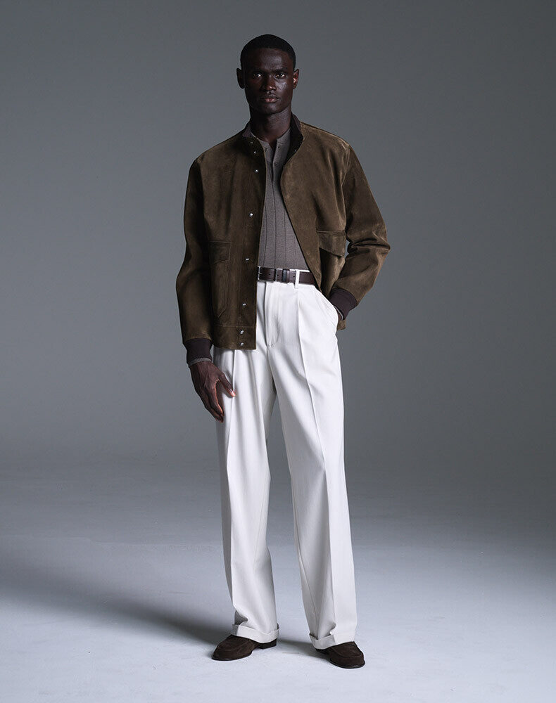 Linen Stripe Cavendish Single Breasted Jacket
