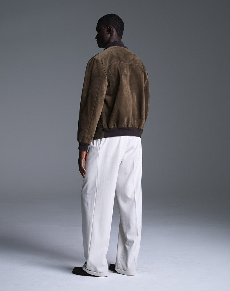 Suede Cashmere Bomber, view 3