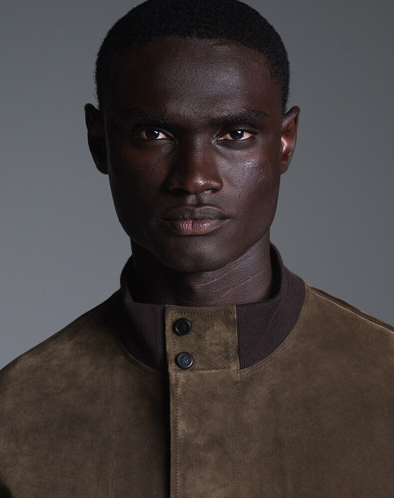 Suede Cashmere Bomber, view 4