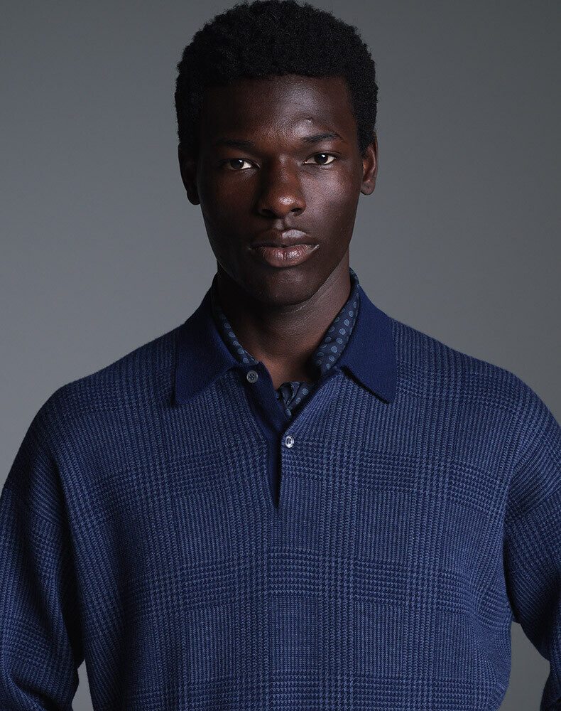 18GG Sea Island Cotton Seed Stitch Short Sleeve Polo, view 4